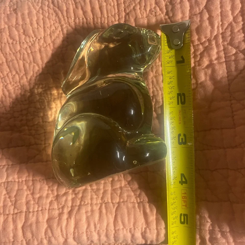 Crystal Clear Glass Bunny Figurine
